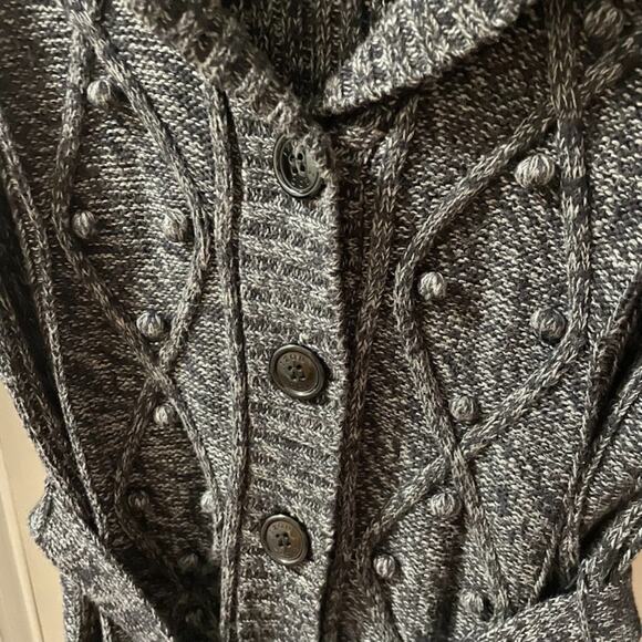 VTG Y2K IZOD Womens Cardigan Sweater XL Cable Knit Cottagecore Boho - Picture 5 of 12